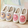 Smile Face Faux Fur Slippers - Jimi Brothers 