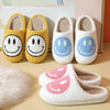 Smile Face Faux Fur Slippers - Jimi Brothers 