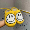 Smile Face Faux Fur Slippers - Jimi Brothers 