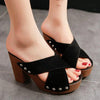 Square High Heel Platform Women&#39;s Summer Sandals: Elegant Rivet Pumps - Jimi Brothers 