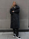 Stylish winter coat with warm cotton and lace-up design