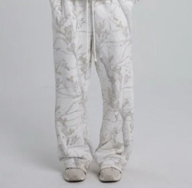 Sweat à capuche camouflage imprimé feuille d'érable surdimensionné pour femme