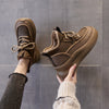 Women&#39;s Snow Boots Fleece-lined Thick Bottom And Warm Keeping Soft Leather Ankle Boots