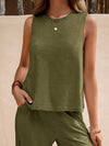 Women&#39;s Two Pieces Suit With Sleeveless Tank Top And Wide-Leg Pants