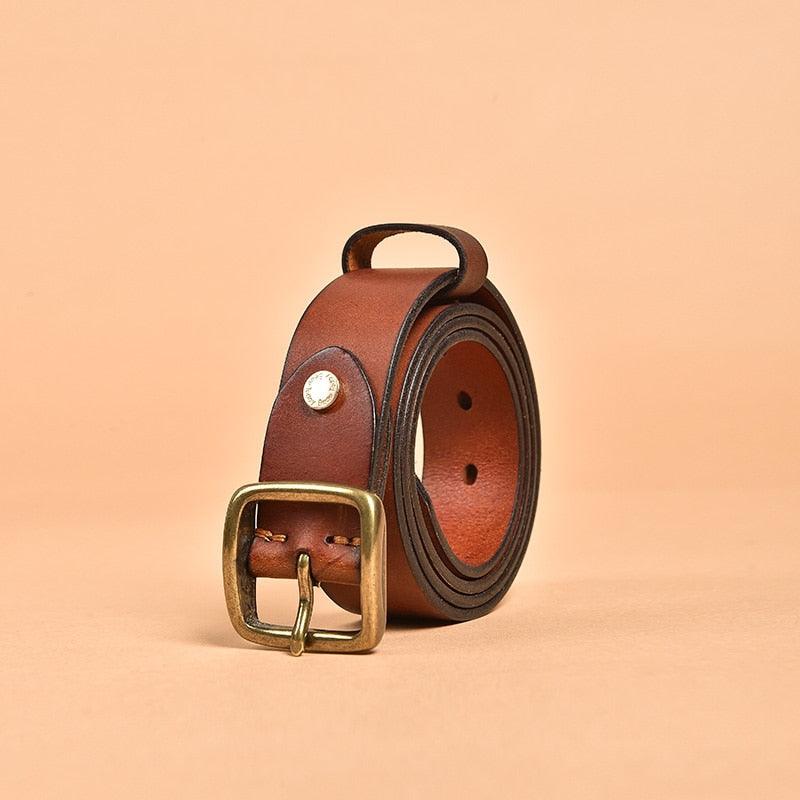 Caterina - Square Buckle Leather Belt - Jimi Brothers 